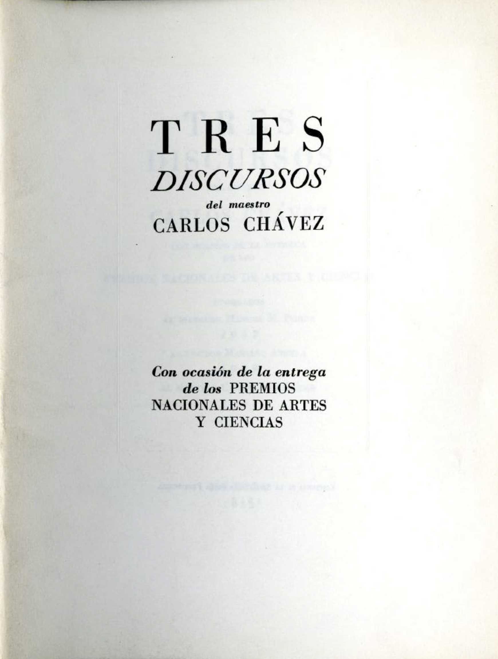 Tres discursos